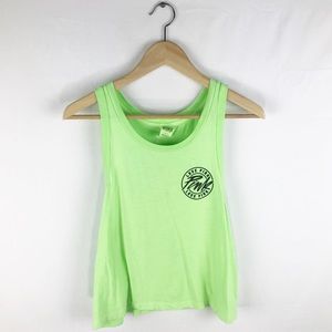 PINK Neon Green Muscle Tee size S